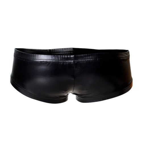 C4M Booty Shorts Black Leatherette Small