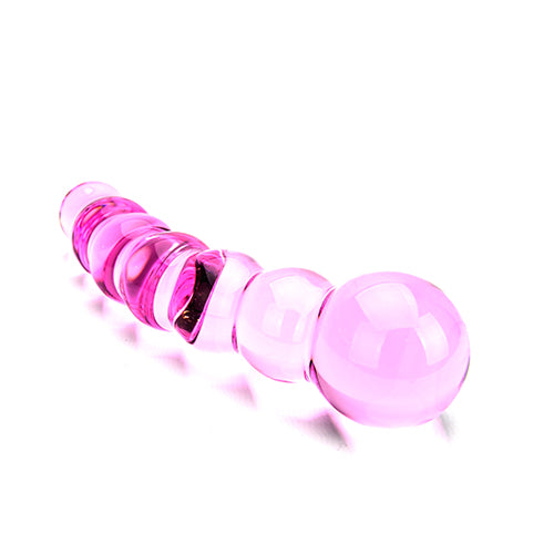 Spectrum Ribbed Glass Dildo