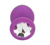 Loving Joy Jewelled Silicone Butt Plug Purple -Large