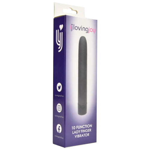 Loving Joy 10 Function Lady Finger Vibrator Black