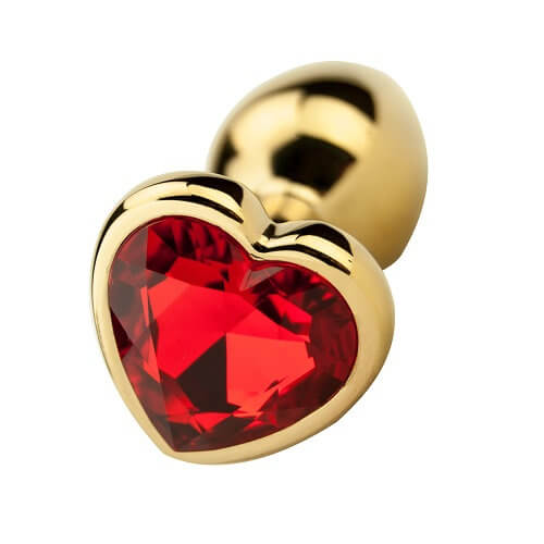 Precious Metals Heart Shaped Butt Plug-Gold